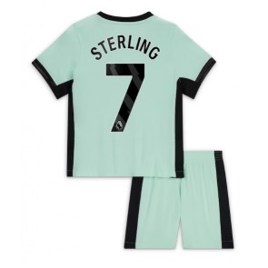 Chelsea Raheem Sterling #7 Koszulka Trzecich Dziecięca 2023-24 Krótki Rękaw (+ Krótkie spodenki)